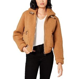 ✨Host Pick ✨ NWT Collection B Faux-Fur Teddy Bomber Jacket Camel